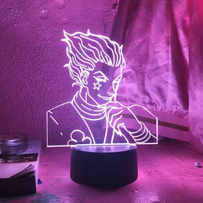 China Dropshipping 3d Night Lamp Anime Decor Night Light Hunter X Hunter For Kids Child Bedroom Modern Manga Gift Night Light for sale