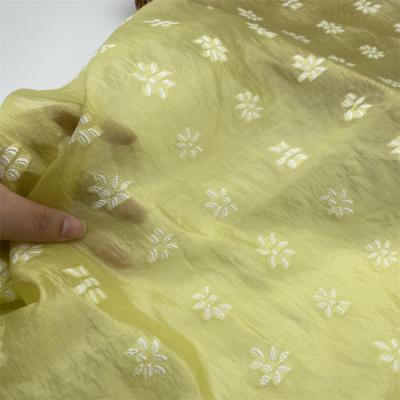 China SPRING COLLECTION Sheer ORGANZA BROCADE JACQUARD FABRIC FOR DRESS for sale