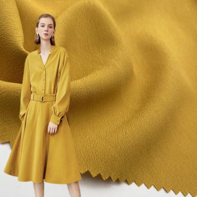 China Wholesale 100% China CDC Crepe De Chine Woven Wrinkle Resistant Polyester Apparel Fabric 75D*75D Poly Fabric For Women Dress for sale