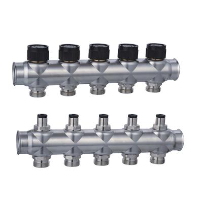 China Traditional High-Performance Integrated In-Stock Floor Heating Stainless Steel Valve Heating Manifold for sale