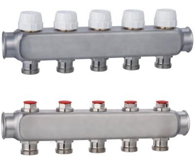 China Italy traditional direct market supply factory hot sale heating manifold with integrated stainless steel valves for sale