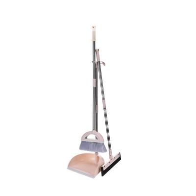 China Professional PP+PET+IRON POLE Manufacture Promotion Price Broom And Dustpan Set With Long Handle for sale