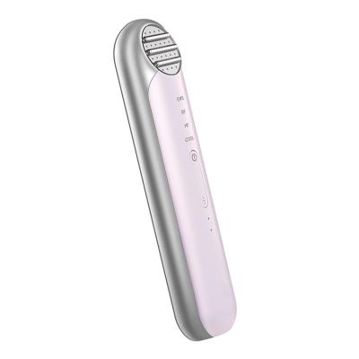 China Anti-Puffiness Beauty Equipment Red Blue Purple Light Therapy Skin Tightening Ice Function Home Use RF Cooling Face Massager for sale