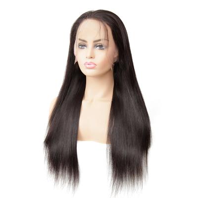 China Suppliers 13X4 Lace Hair Wigs Brown HD 360 Cheap Natural Straight Human Hair 100% Virgin Women Full Lace Wig for sale