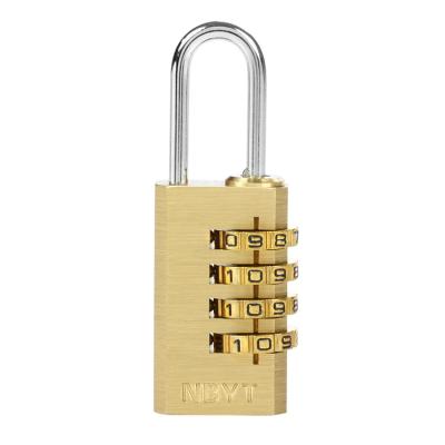 China Suitcase Combination Lock 4 Digit Padlock Brass For School Gym Lockers Sports Lockers Luggage Backpacks for sale