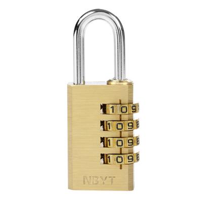 China Cabinet Combination Lock 4 Digit Padlock Brass For School Gym Cabinet Lockers Sports Lockers for sale