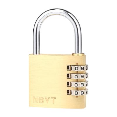 China Interior Door Combination Lock 4 Digit Password Padlock Warehouse Door Lock Brass Internal Door Lock for sale