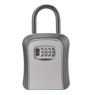 China 4 digit store key cards with shackler combination keybox lock box aluminum alloy portable security card, ID card, storage key lock box for sale