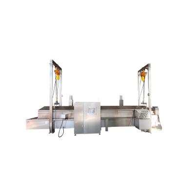 China Commercial Meat Processing Plants French Fries Production Line Customized Continuous Potato Chips Frying Machine for sale