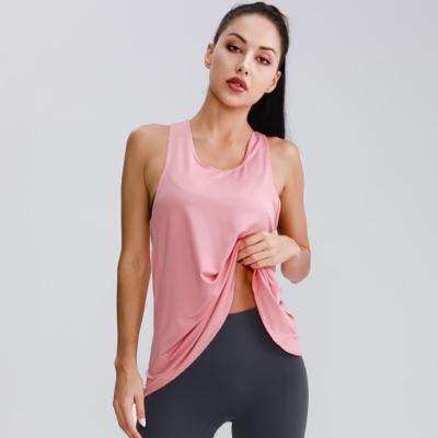 China 2022 New QUICK DRY Women Loose Workout Sleeveless Knit GymYoga Tank Top for sale