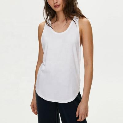 China 2022Wholesale Hot Selling Custom Made Women's Tank Tops Solid Color Scoop Neck Base Tank Tops QUICK DRY for sale