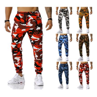 China 2022 New Spring Men's Breathable Cargo Pants Camouflage Patchwork Jogging Pants Sports Fitness Custom for sale