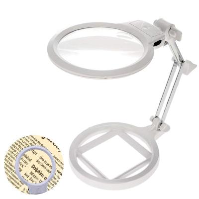 China Hot Selling Reading Jewelry Table Stand Amazon Amazon Lamp Glass Magnifier For Mobile Repair for sale