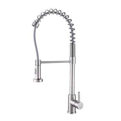 China 2021 New 304 Stainless Steel Contemporary High Quality Modern Kitchen Faucet With Pull Down Sprayer Kitchen Faucet for sale