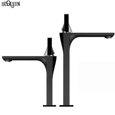 China Metered Faucets Single Handle Black Bathroom Vessel Sink Faucet One Hole Tall Bathroom Sink Faucet Lavatory Vanity Faucet for sale