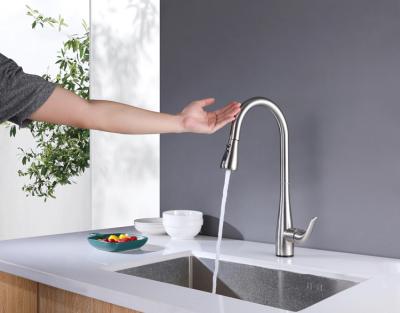 China Manufacturer Supplier Kitchen Touch Contemporary Faucets With Sensor Deck Mounted Hot And Cold Water Saving Mixer Tap for sale