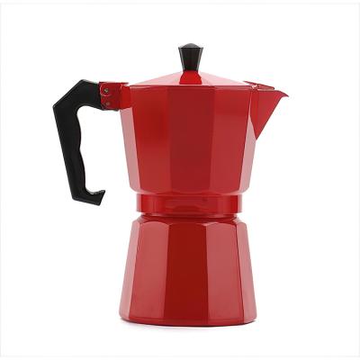 China Sustainable Custom Travel Espresso Coffee Maker Moka Pot Aluminum Alloy Coffee Pot For Gas Stove for sale