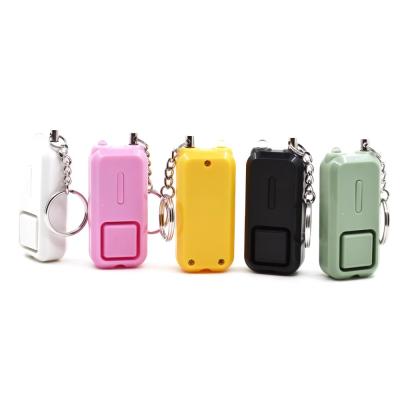 China 2021 Plastic New Multifunctional Flashing Alarm Key Chain With 130 DB Alarm Siren Self Defense Keychains for sale