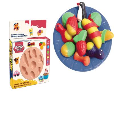 China Children's toys factory safe educational color mud breakfast dessert color pattern color paste direct educational toy for sale