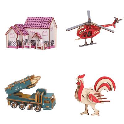 China Cartoon Toy Chinese Manufacturer Customized DIY Educational Toys, Educational Toys 3D Puzzle Wooden Jigsaw Toys for sale