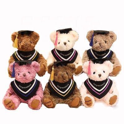 China Hot Sale Kids Adults Birthday Graduation Gift Animal Teddy Bear Stuffed Plush Toys Brown Graduation Teddy Bear Custom Plush Toy for sale