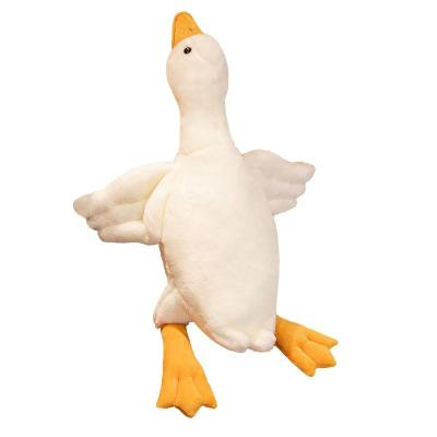 China Toy Manufacturer Goose Stuffed Animal High Quality Large Giant Sleeping Goose White Plush Toy for sale