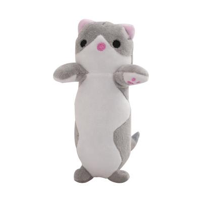 China Lovely New Long Plush Cat Doll Keychain Bag Decorative Long Cat Plush Keychain Cute Hanging for sale