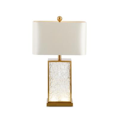 China Home Living Room Simple Modern Post Modern Light Luxury Bedroom Designer Table Lamp Bedside Restaurant Glass Light for sale