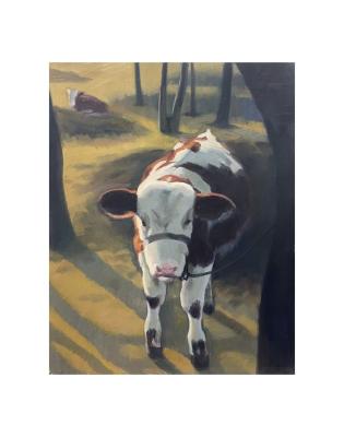 China Modern Original Decorative Art Horse Oil Paintings Cow Decor Painting For Sale for sale