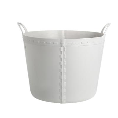 China Minimalist simple style portable rectangle plastic foldable laundry basket and round shape for home use for sale