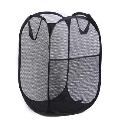 China Traditional Hot Selling Big Foldable Polyester Laundry Storage Basket For Clothes Home Cleaning for sale