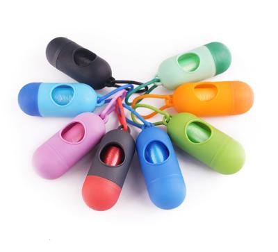 China Viable Portable Handheld Colorful Bullet Shaped Pet Residue Cleaning Bag For Outdoor Indoor Use for sale