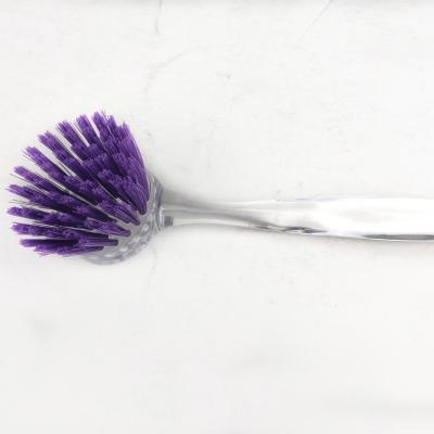 China Durable Long Household Handheld Handle Transparent Plastic Cleaning Brush For Multiplefunctional Use for sale