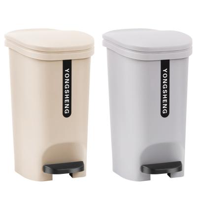 China Sustainable Simple Style Keep Open Lid Large Capacity Creative Trash Can With Lid For Kitchen Bathroom for sale