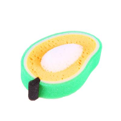 China Style Viable Cute Household Cartoon Fruit Shaped Cleaning Sponge For Bathing Washing Dishes for sale