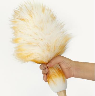 China Houshold Cleaner Hot Selling Household Cleaning Wood Handle Feather Wool Cloth For Universal Cleaning for sale