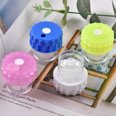 China Portable Contact Lens Cleaner Manual Plastic Colored Contact Lenses Device Portable Contact Lens Cleaner Rotary Cleaning Cleaner for sale