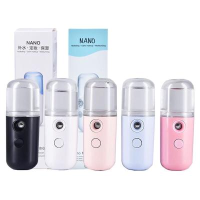 China Mini Humidifier 30ml Moisturizer Diffuser Nano Facial Spray Mist Sprayer Body Nebulizer Body Steamer Moisturizing Humidiface Skin Care Tools for sale