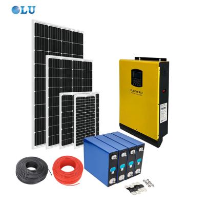 China Small Solar Kit Panneaux Solaires 1000W 2000W Photovoltaic Panel System 3kw 2kw en venta