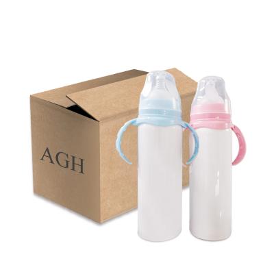 China Sublimation USA Warehouse 8oz Baby Water Bottle Blank Sublimation Stainless Steel Kids Tumbler BPA Free Baby Milk Feeding Sippy Cup for sale