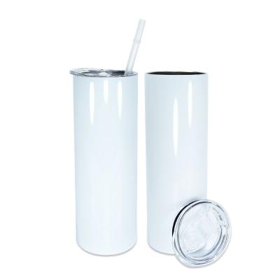 China Sustainable US Warehouse In Stock 20oz Lean Sublimation Tumbler Blanks Stainless Steel Water Bottle Straight Mug for sale