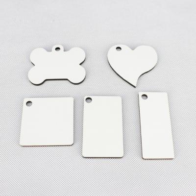 China Custom Key Chain MDF Wooden Earring Multiple Shape Sublimation Accessories Wooden Key Chain Custom for sale