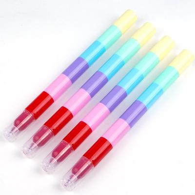 China Customized creative pastel color round bar 6 color student highlighter marker for kids HL-2002 for sale