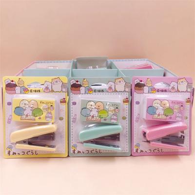 China Stationery Set Cute Novelty Animal Shape Mini Stapler Set Essential #10 Staple For School And Office Pocket Stapler 8.5*11.5*28.5cm for sale