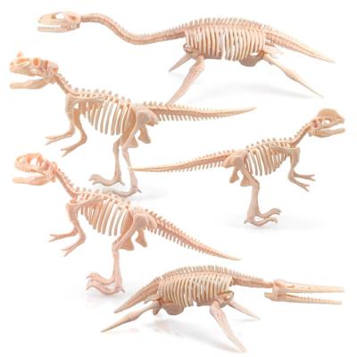 China The Dinosaur Assembly Skeletal Model Toy Medium Tyrannosaurus Rex Triceratops Children's Toys DIY Building Block Educational 3D Assembly Toys for sale