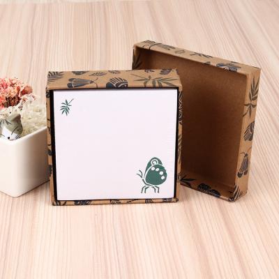 China Hot Selling Boxed Cube Loose Leaf Note Cube Pad 8X8cm Square Paper Note In Gift Wrapping Paper Box for sale