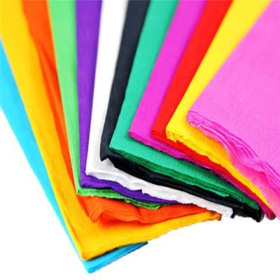 China Antirust Hot Sale Flower Wrapping Flower Colorful Corrugated Crepe Paper For Packaging for sale