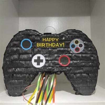 China wholesale 3 layers tissue paper corrugated/silk design new boys party birthday gifts gamepad pinata for sale