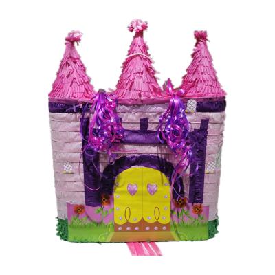 China Disposable Eco-friendly Wholesale Castle Shaped Pinata Children's Birthday Party Festival Party Customized Pinata for sale