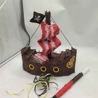 China Indoor Decoration Festival Event Party Supplies Wholesale Custom Pinata Maker Pirate Ship Pinata Kids Adult Mini Pirate Ship Pinata for sale